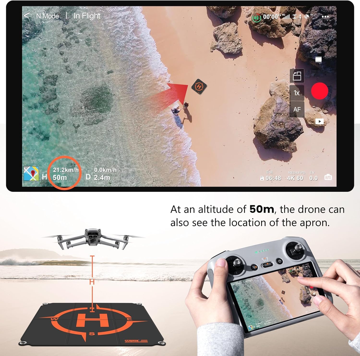 STARTRC Drone Landing Pad, Uni - đánh giá và giá Dji Drone Air 3